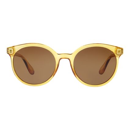 OC.CL.5609-8823.1  Oculos de Sol Masculino Chilli Beans Redondo Marrom Claro -1-